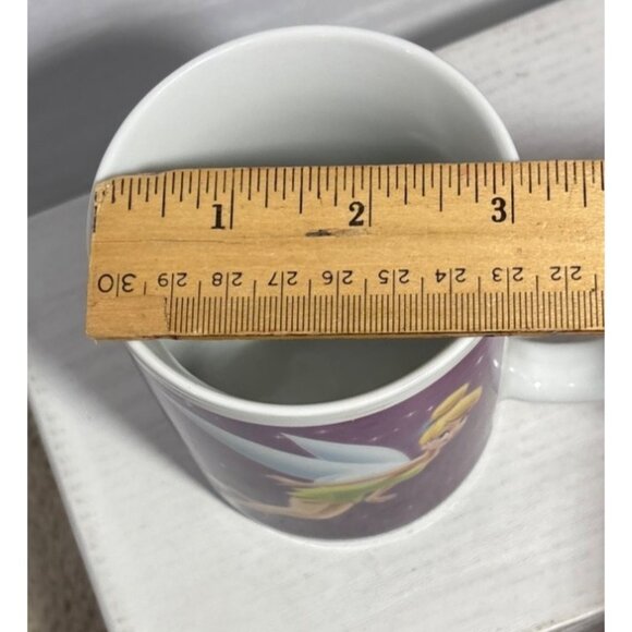 Disney Tinkerbell Mug Ceramic 11 Oz Purple Floral Design - Picture 6 of 6